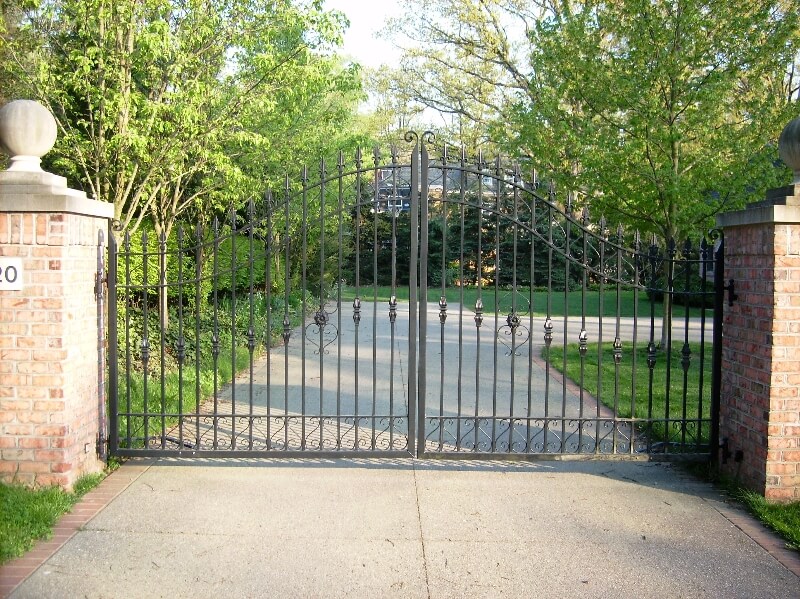 security gate around fence
