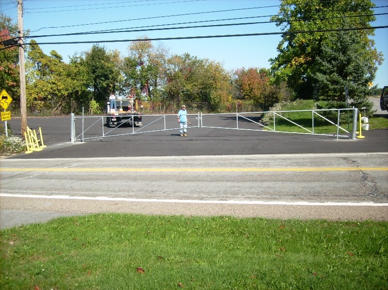 parking lot gate installation